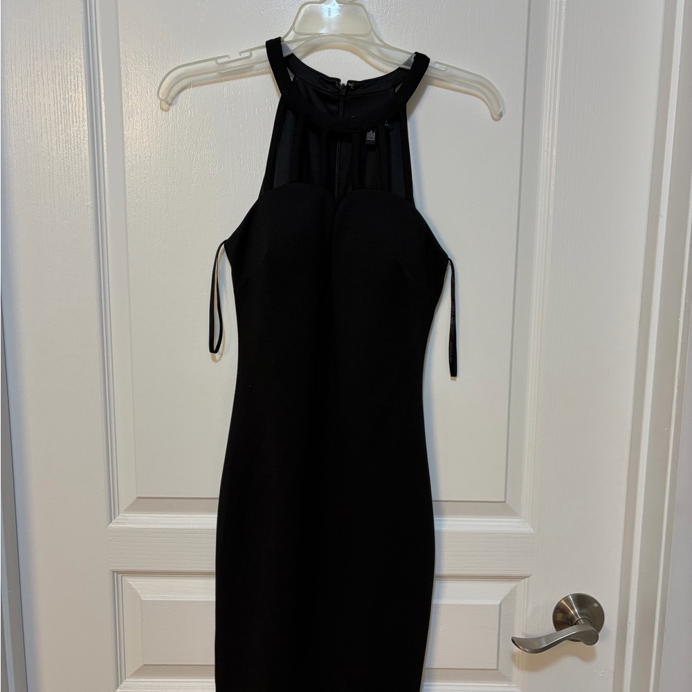 Guess Black Cage Halter Dress